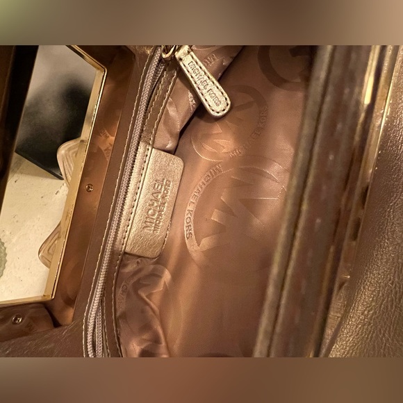 MK Michael Kors Gold Clutch Handbag - Picture 3 of 5